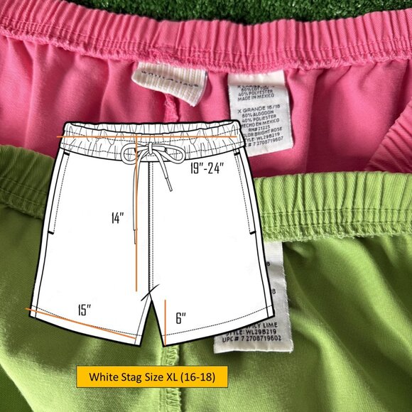 Links Edition MidRise Green Neon Casual Bermuda Shorts Golf Pants Size 10 - Picture 2 of 16